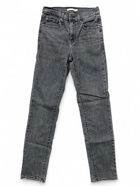 Levi’s 724 High Rise Straight Jeans Size 26 Black Stretch Denim